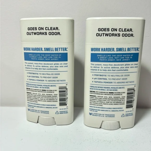 2 Pack Duke Cannon Active Deodorant Superior Fresh Water + Citrus 3 oz - Picture 2 of 4